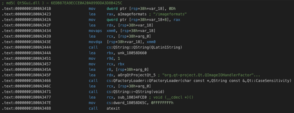 Figure 3 - Code that reads from /imageformats dir and starts parsing images