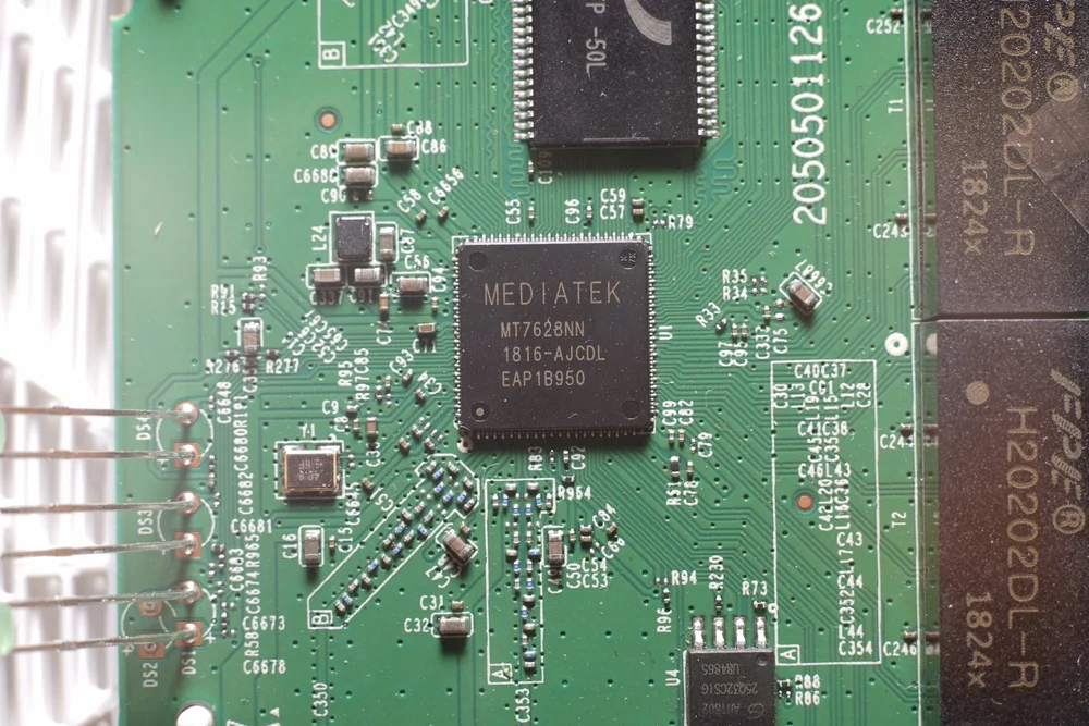 Figure 4 - Close up view of the MEDIATEK MT7628NN SoC