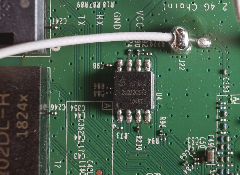 Figure 6 - Close up view of the GigaDevice SPI Flash Memory