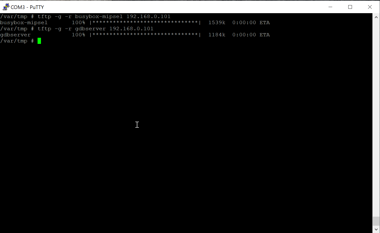 Figure 19 - Installing BusyBox and gdbserver