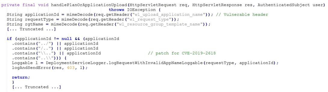 Figure 3 - Code Changes from CVE-2019-2618