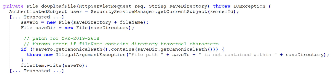 Figure 4 - Exception Error for saveDir