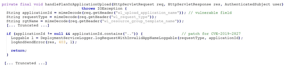 Figure 6 - Code Changes for CVE-2019-2827