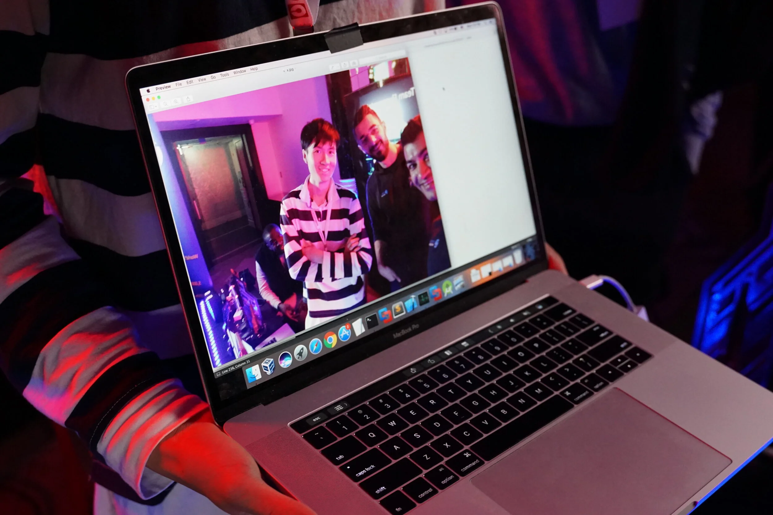 Showing the exfiltrated picture