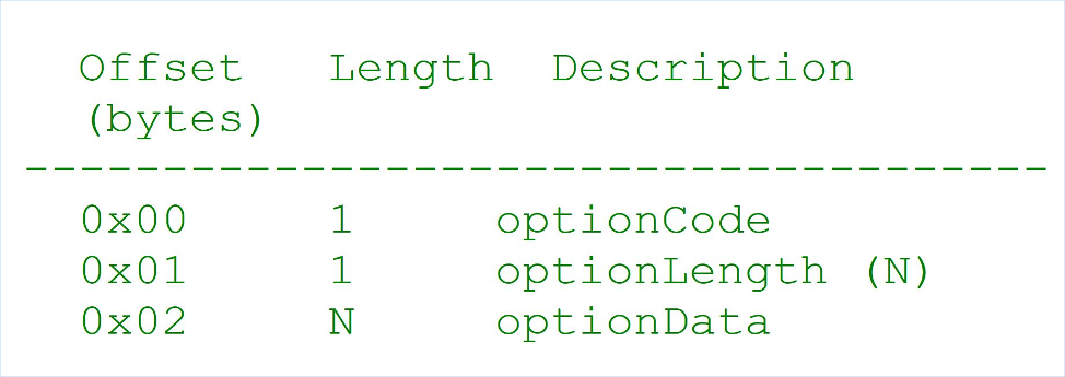 Figure 2 - Option Field Structure