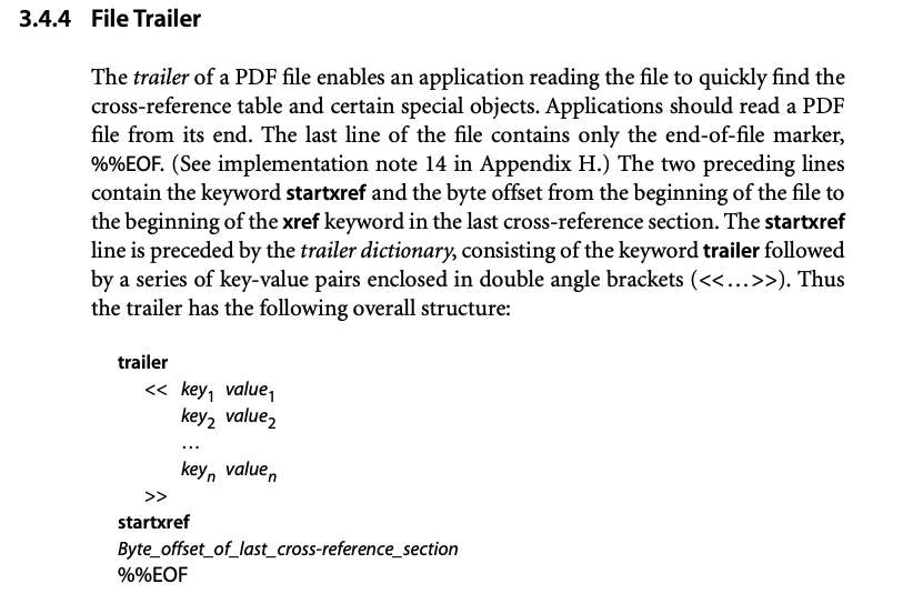 Figure 2 - Adobe’s File Trailer documentation