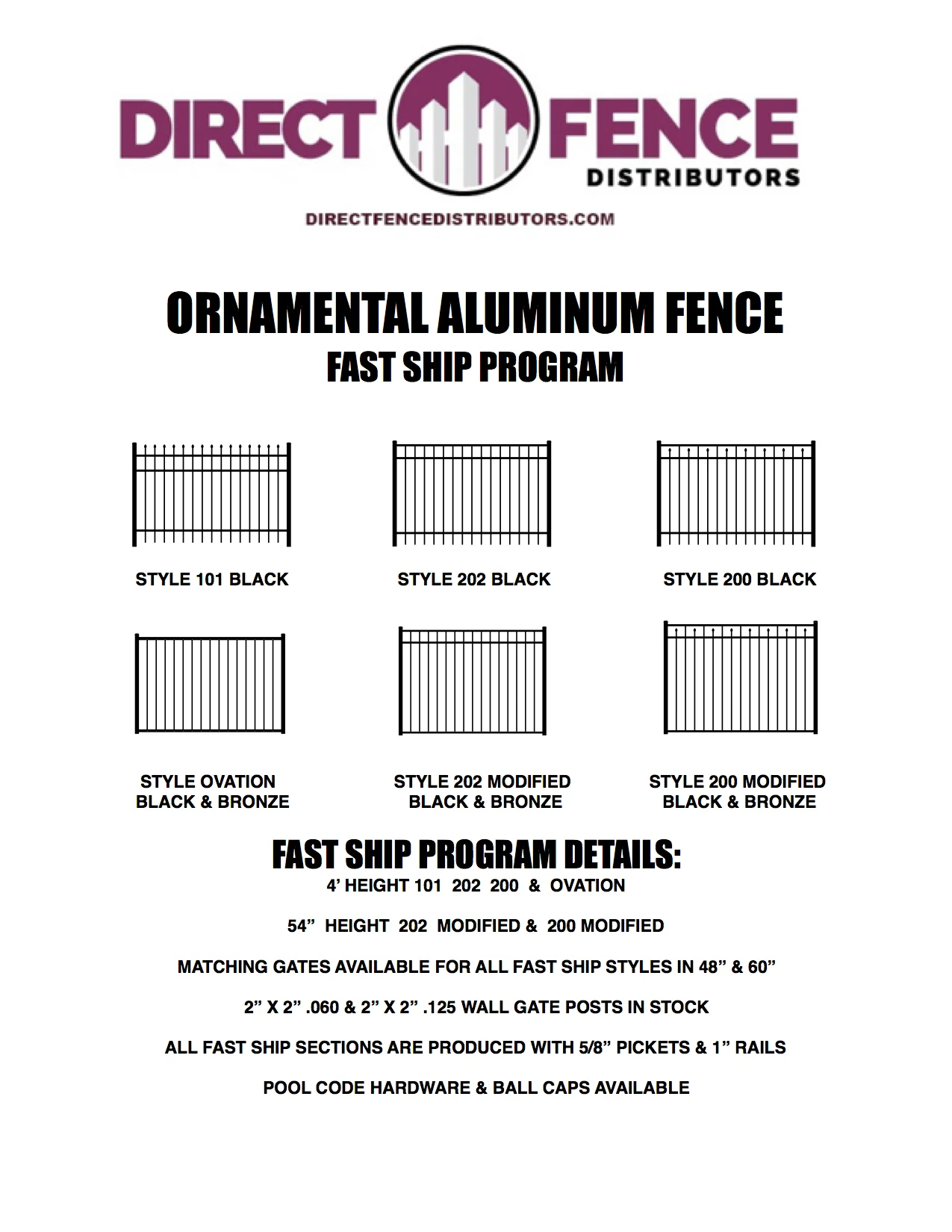 Aluminum Fence Brochure