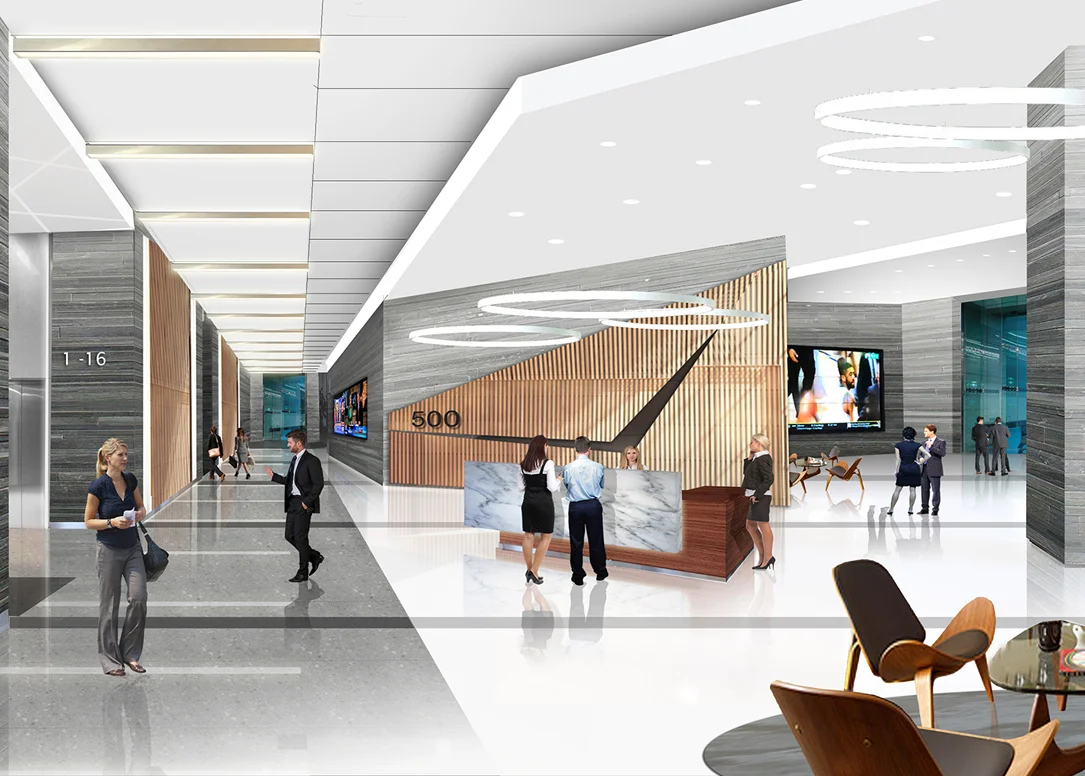 500 WEST JEFFERSON RENOVATION I LOBBY + EMPLOYEE ENGAGEMENT CONCEPT STUDY
