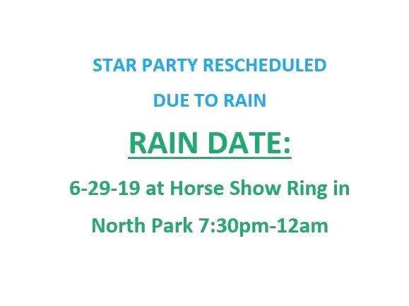 PARTY LIKE A PARK STAR (RESCHEDULED for 6-29!): STAR PARTY