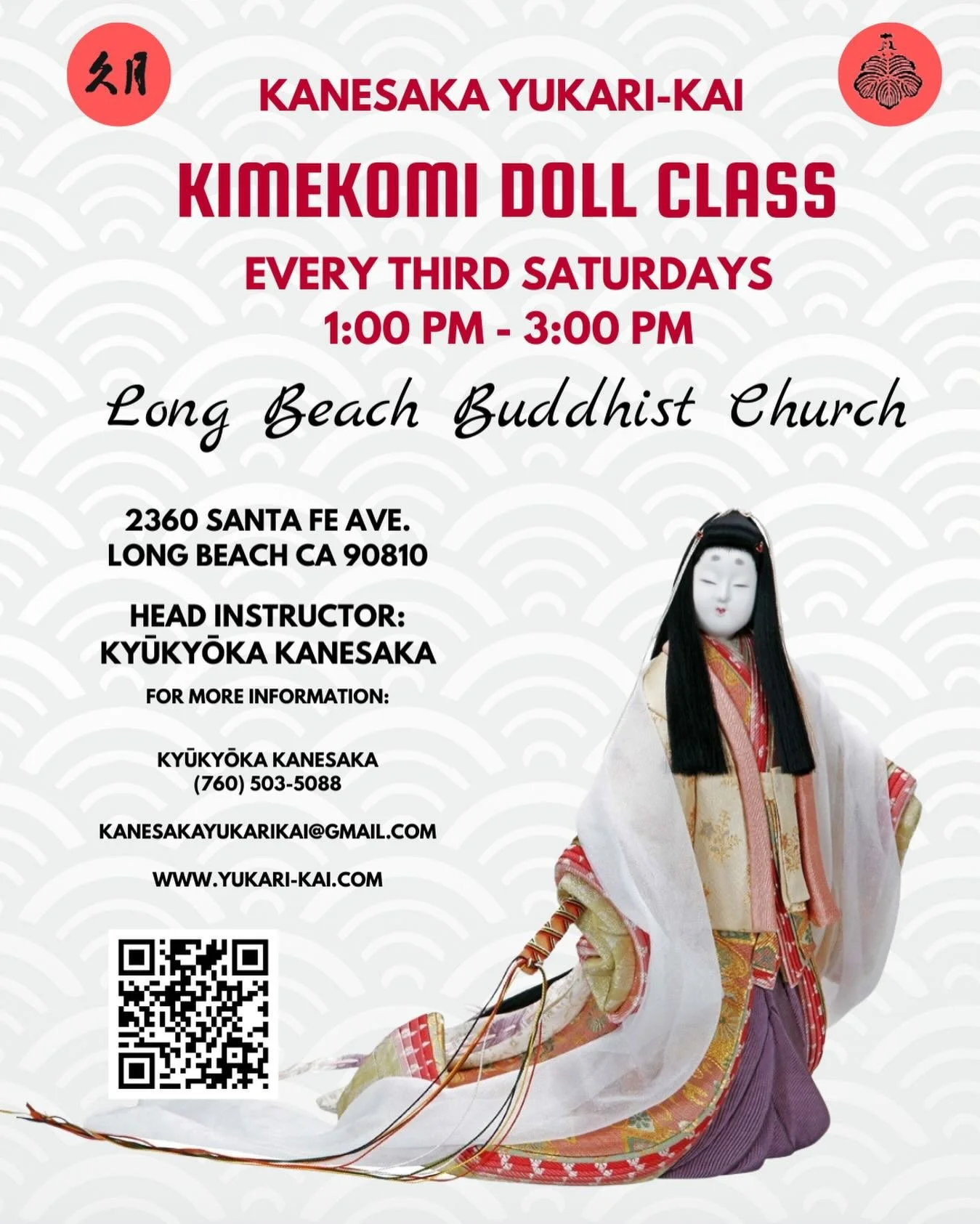 Come explore the world of Kimekomi dolls and learn this traditional art form @longbeachbuddhistchurch every 3rd Saturdays from 1 pm - 3 pm. 

#kanesakayukarikai #kimekomi #kimekomidolls #kimekomidollmakingclass #japanesetradtion #dolls #handmade #jap