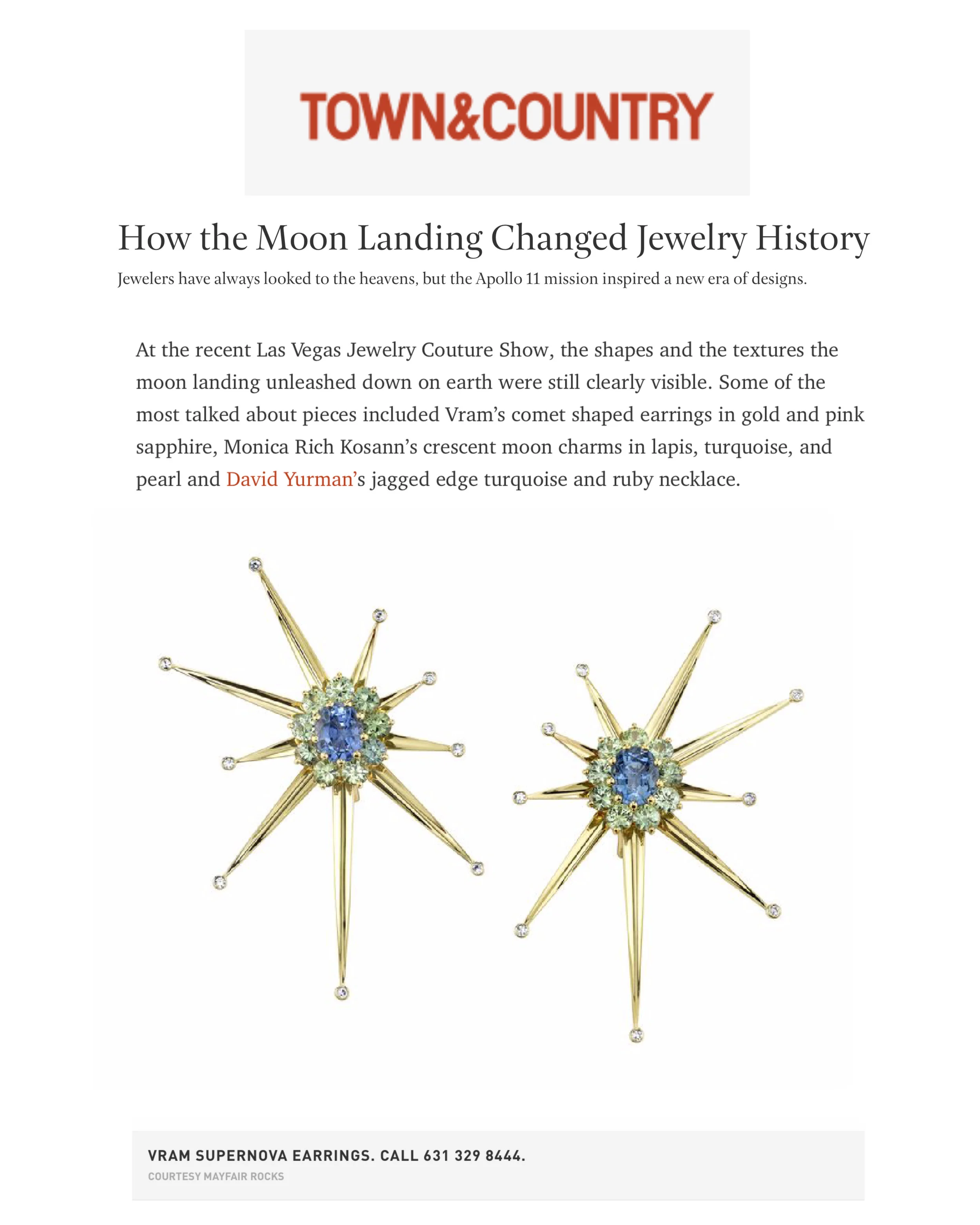 VRAM Supernova Clip Earrings Town and Country July 2019