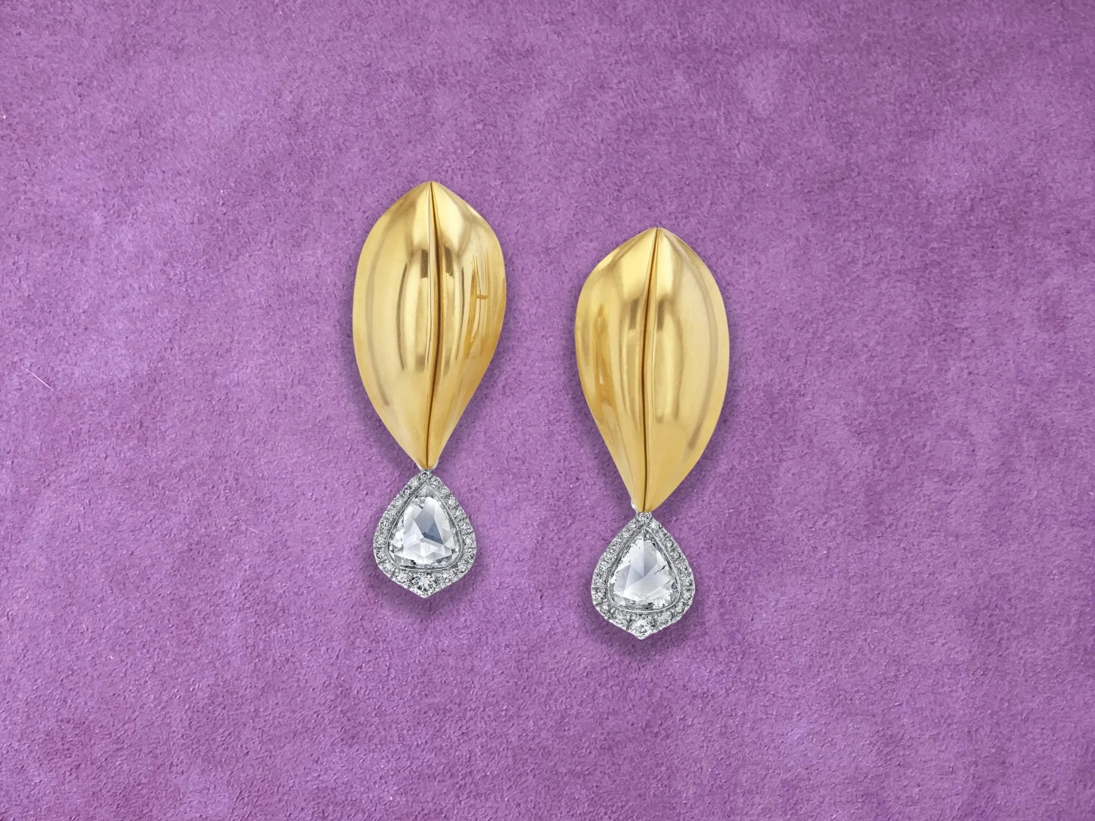 One-of-a-kind VRAM Iota Earrings: Diamonds 