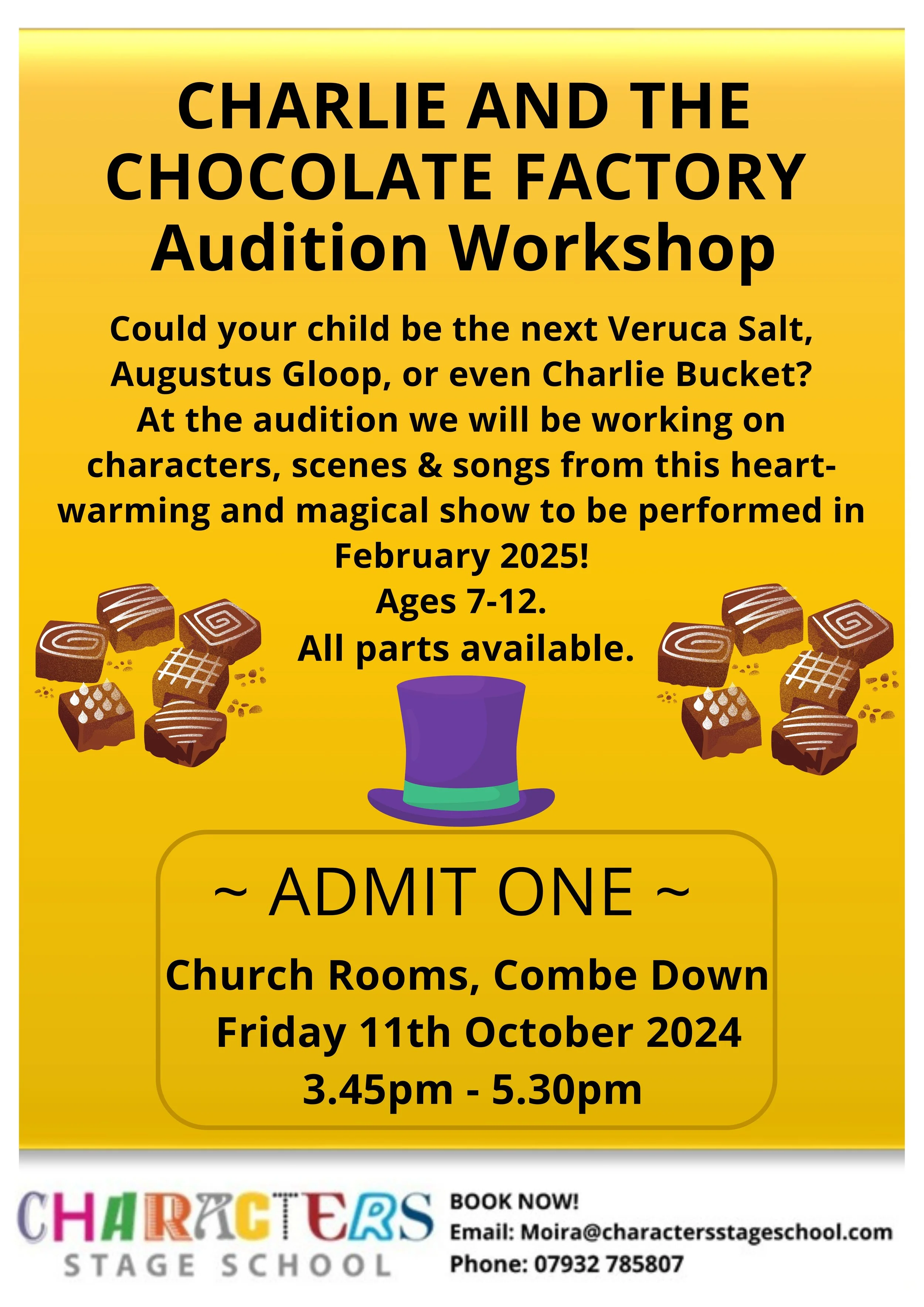 Charlie & the Chocolate Factory Audition Workshop
