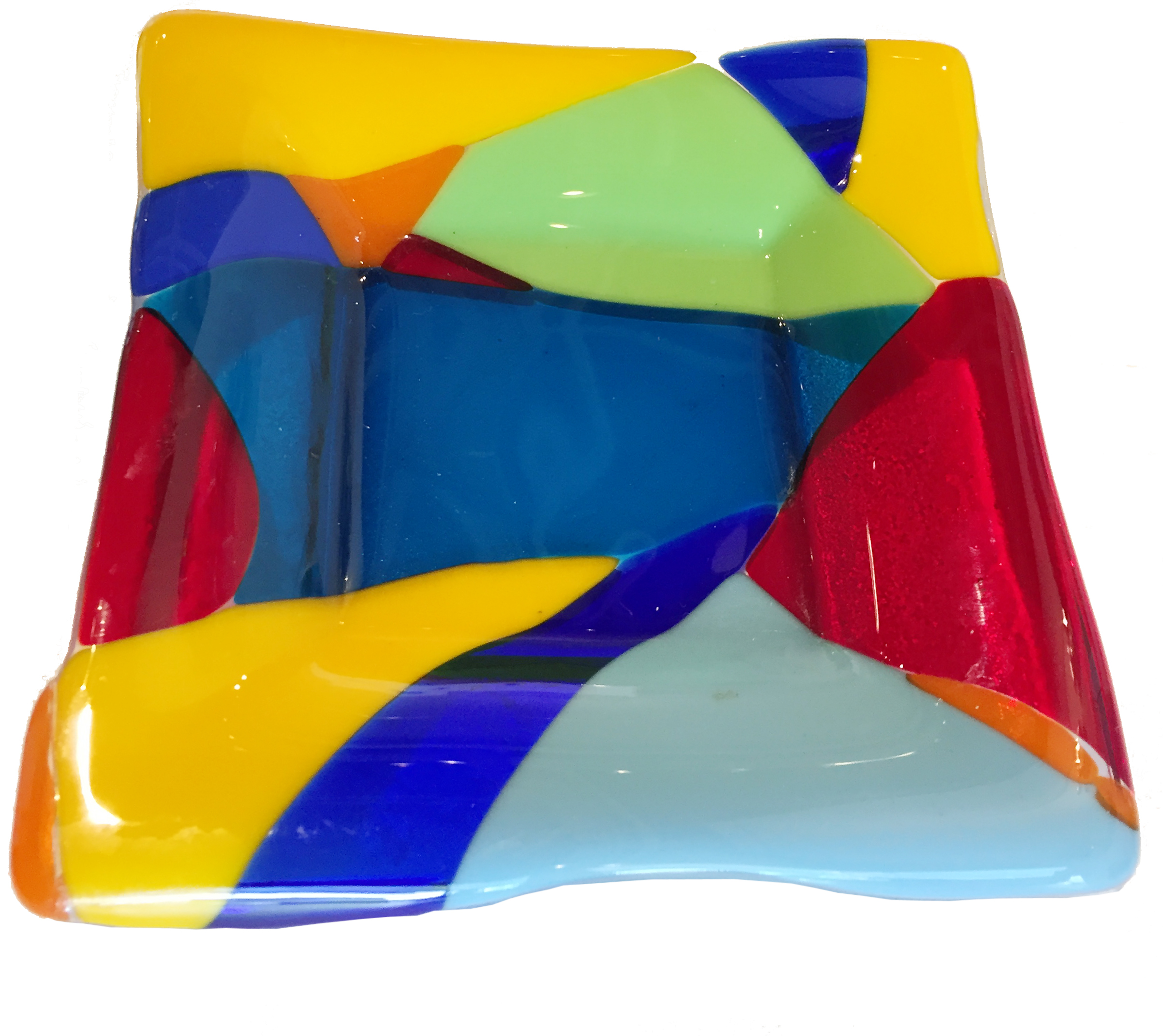 Multi-colored Square Dish Elizabeth Atly
