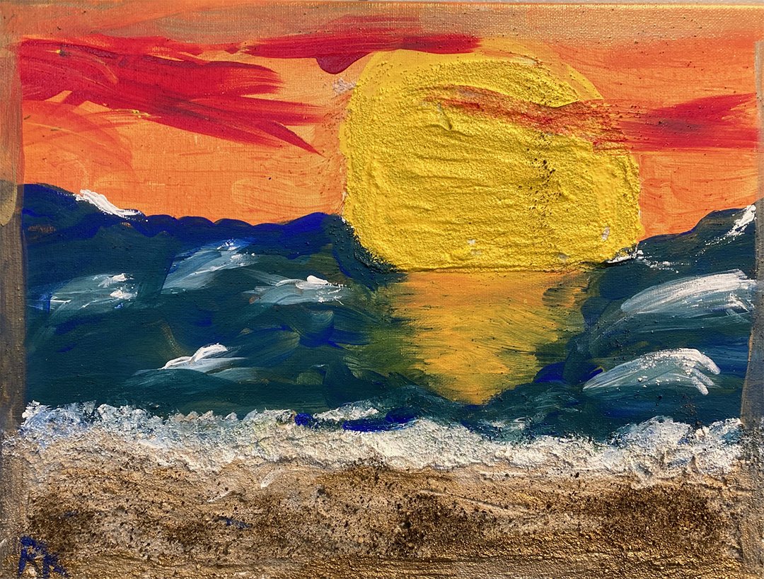 Sunset at the Beach. Rosa Kirkpatrick.jpg