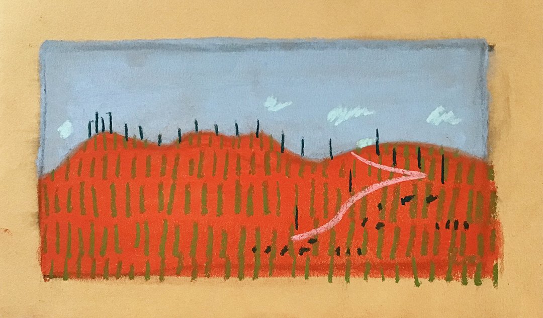 Red Hill with Telephone Poles _ Final Color Study.jpg