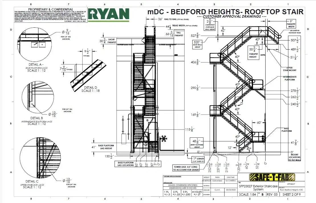 Switchback Exterior Staircase — SAFE-T-FAB
