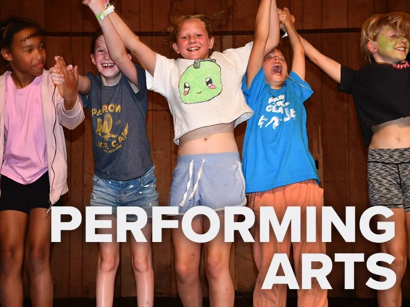 Step into the spotlight in Performing Arts! Campers dive into drama games, improv challenges, and creative storytelling while building confidence and having a ton of laughs along the way. Whether you love being on stage or are trying it for the first