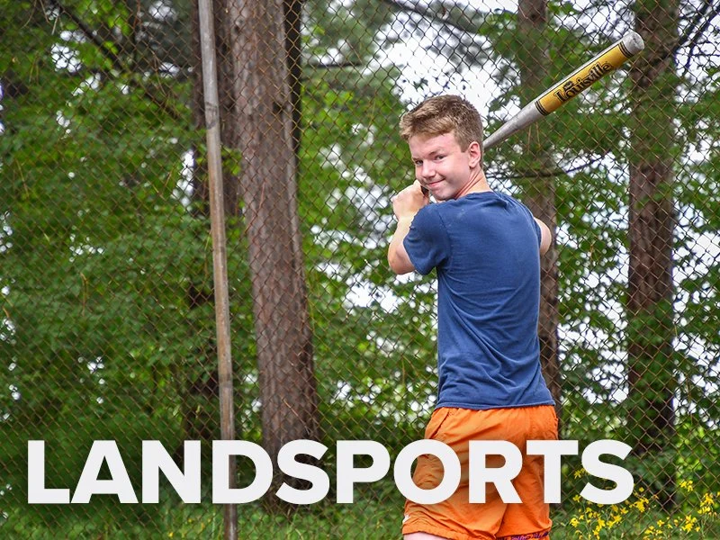 Hockey, Basketball, Volleyball, Baseball, Soccer, and more are all game at Landsports. Campers of all ages can join in the action during regular sessions and during free swim too! 
