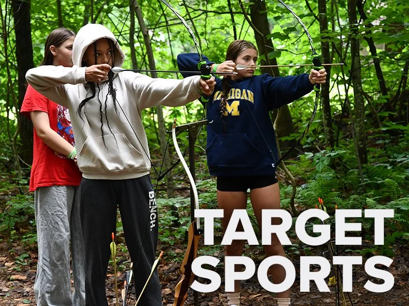 Take aim with bows and slingshots - along with a few new surprises for 2026. Our rebuilt shooting gallery and target range will have plenty of challenge and new ways for campers to hone their skills. 