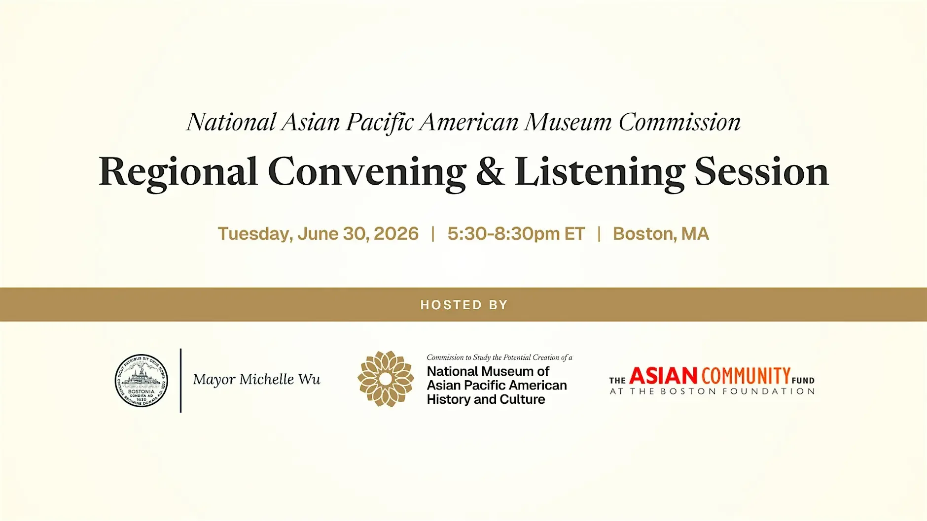  National Asian Pacific American Museum Commission: Regional Convening and Listening Session