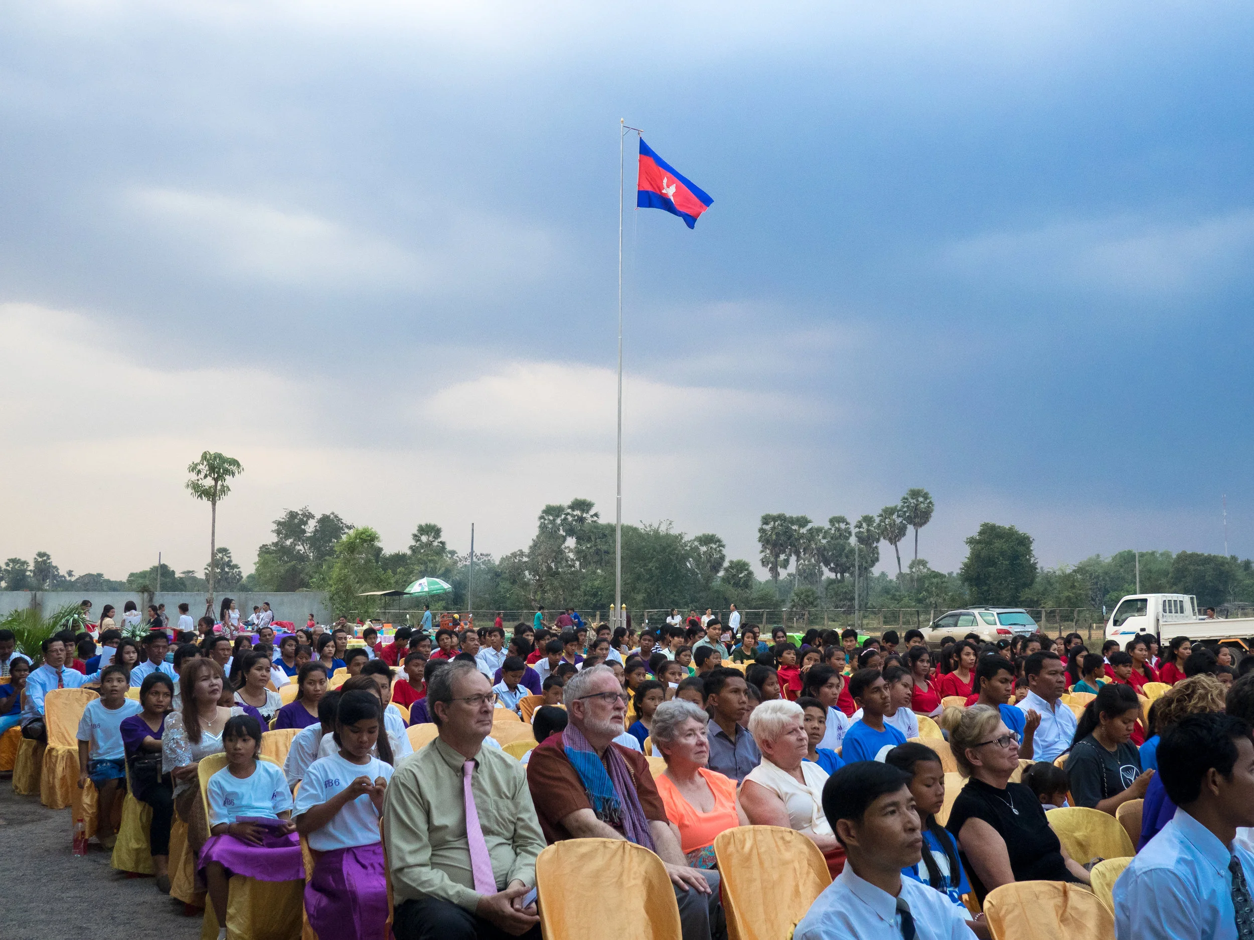  Hundreds gather to celebrate the dedication of the Asia's Hope Secondary School. 