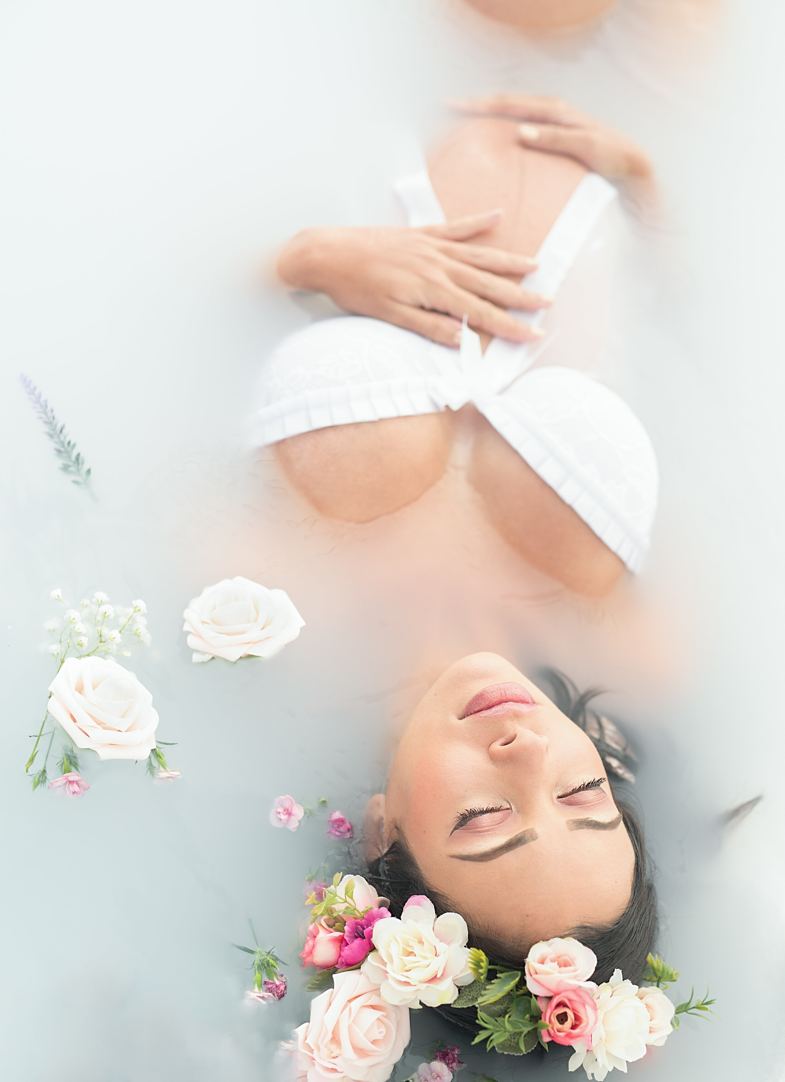 Milk bath Maternity Portrait