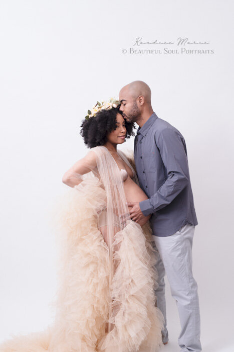 Maternity Couple in Tulle