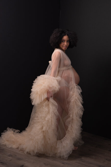 Maternity Portrait in Tulle