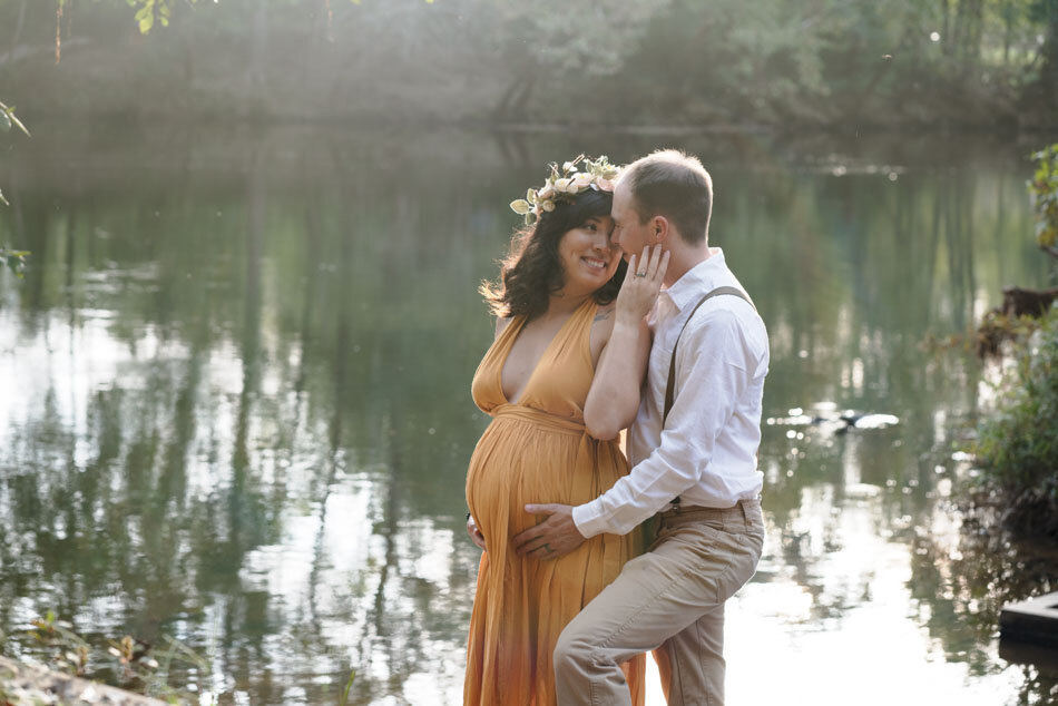 Columbia-SC-Photographer-Couples-Maternity-Outdoor-Mustard-dress.JPG