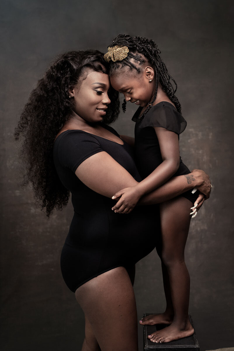 Plus size mom with her baby