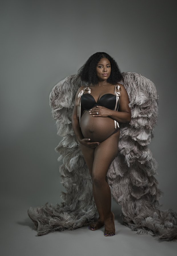 Maternity Portrait with Wings