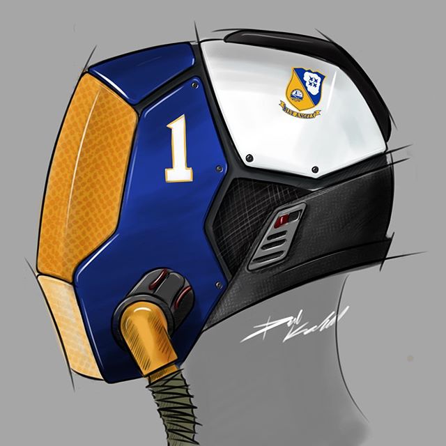 First sketch from the new school! I thought I'd join the #helmetchallenge with a future #blueangels flight helmet concept 
#idsketching #productdesign #industrialdesign #helmet #sketchbook #art #instaart #navy #sketchbookpro