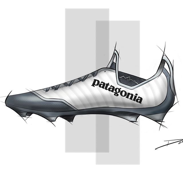 Was thinking about if @patagonia made a soccer cleat. Never gonna happen but interesting to think about.  #idsketching #shoes #industrialdesign #productdesign #idsketch #art #instaart #soccercleats #footballboots