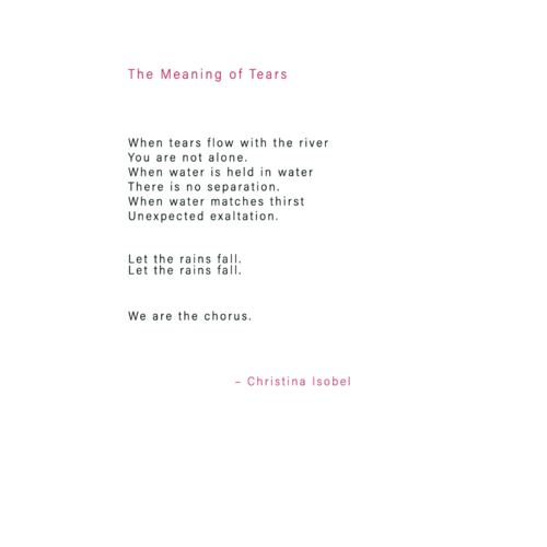 The Meaning of Tears — Christina Isobel