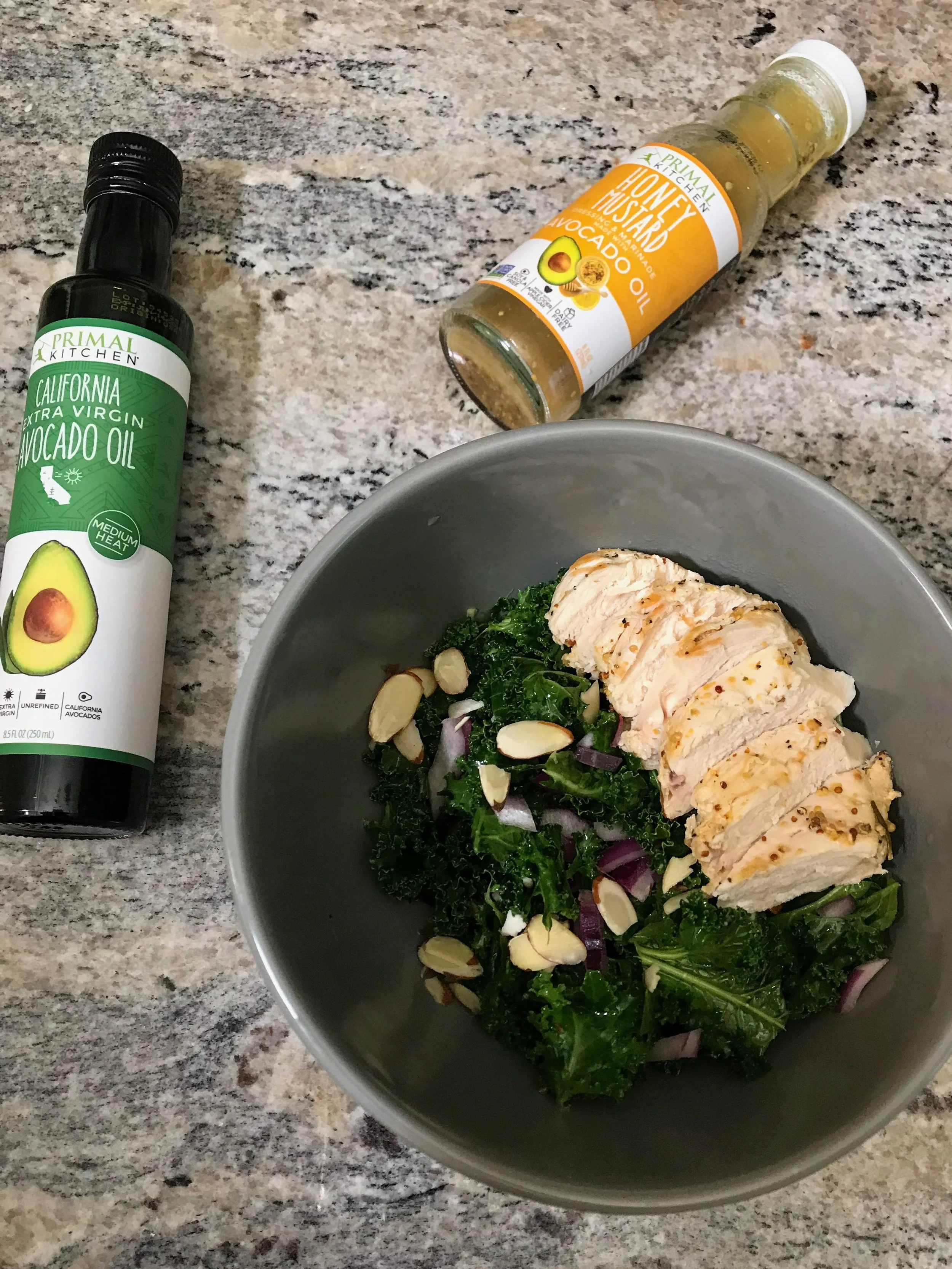 Honey Mustard Chicken and Kale Salad