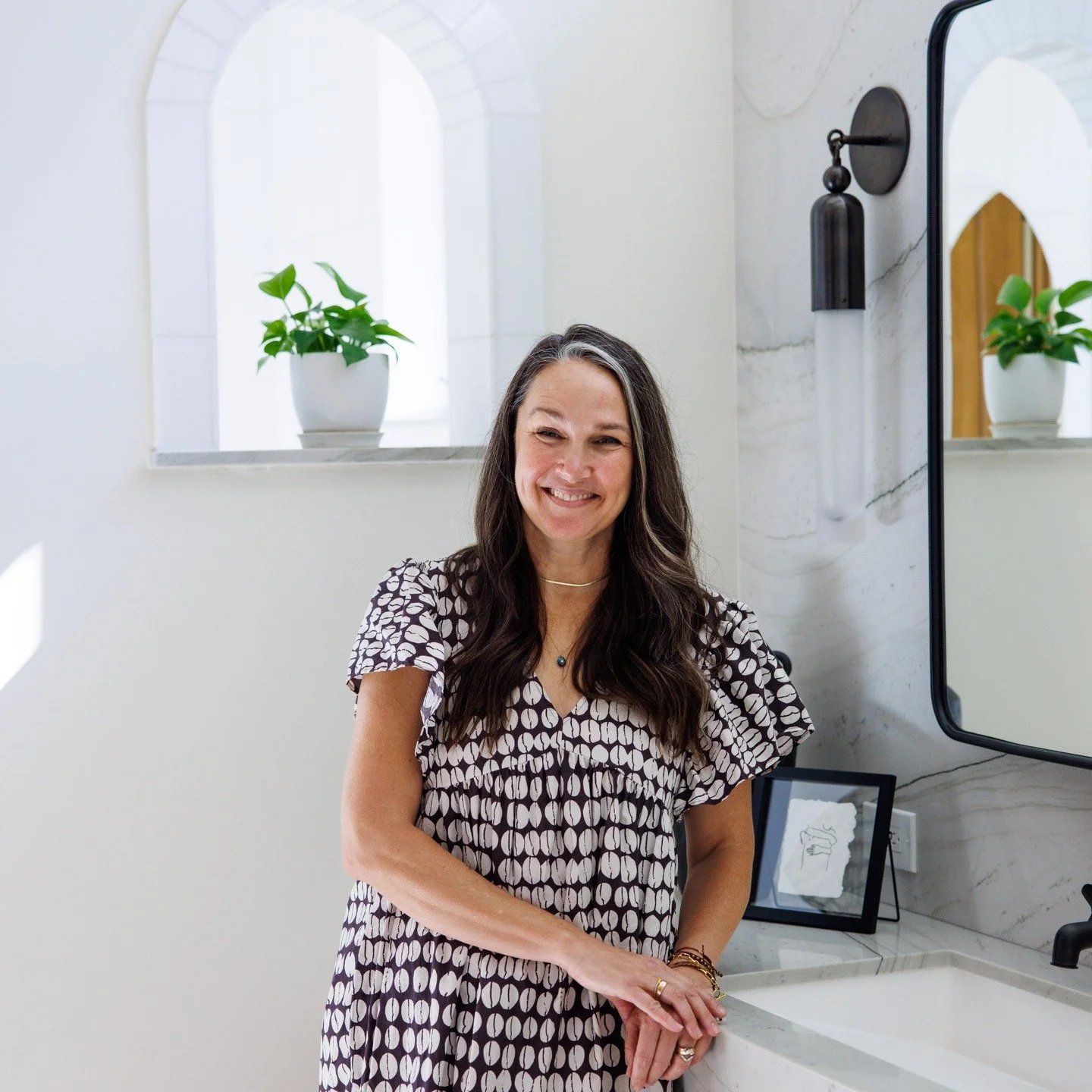 Having a space in your home where you can retreat and have a quiet moment of self care is so important for well being. It can be a small corner in your bath where you light a candle just for you or a luxurious escape like our clients primary bathroom