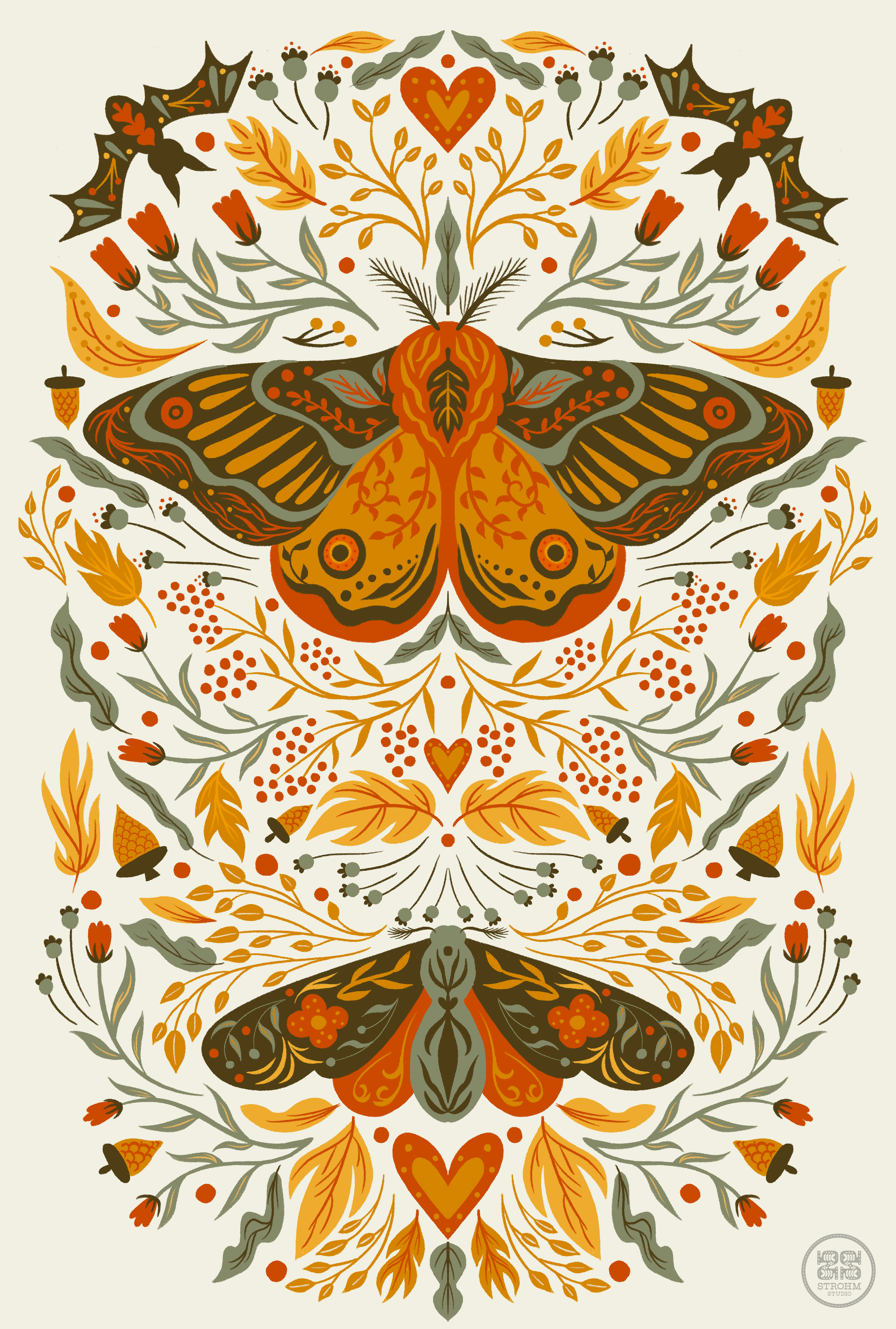 Autumnal Moths Print
