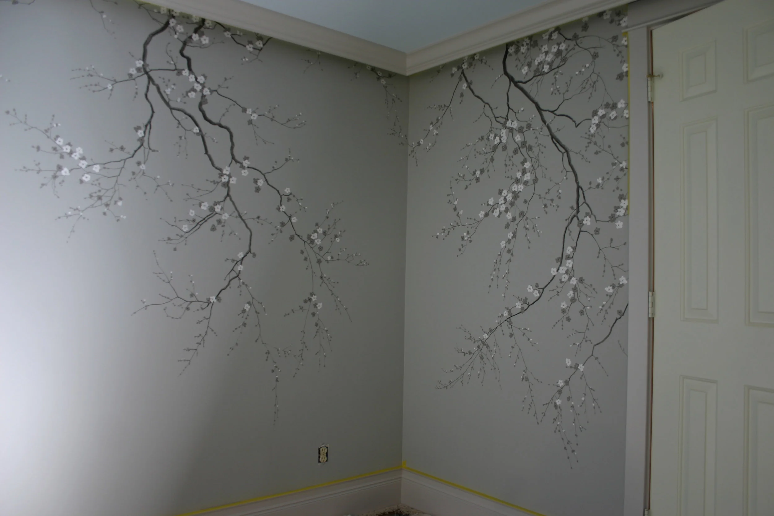 Master bedroom cherry blossom