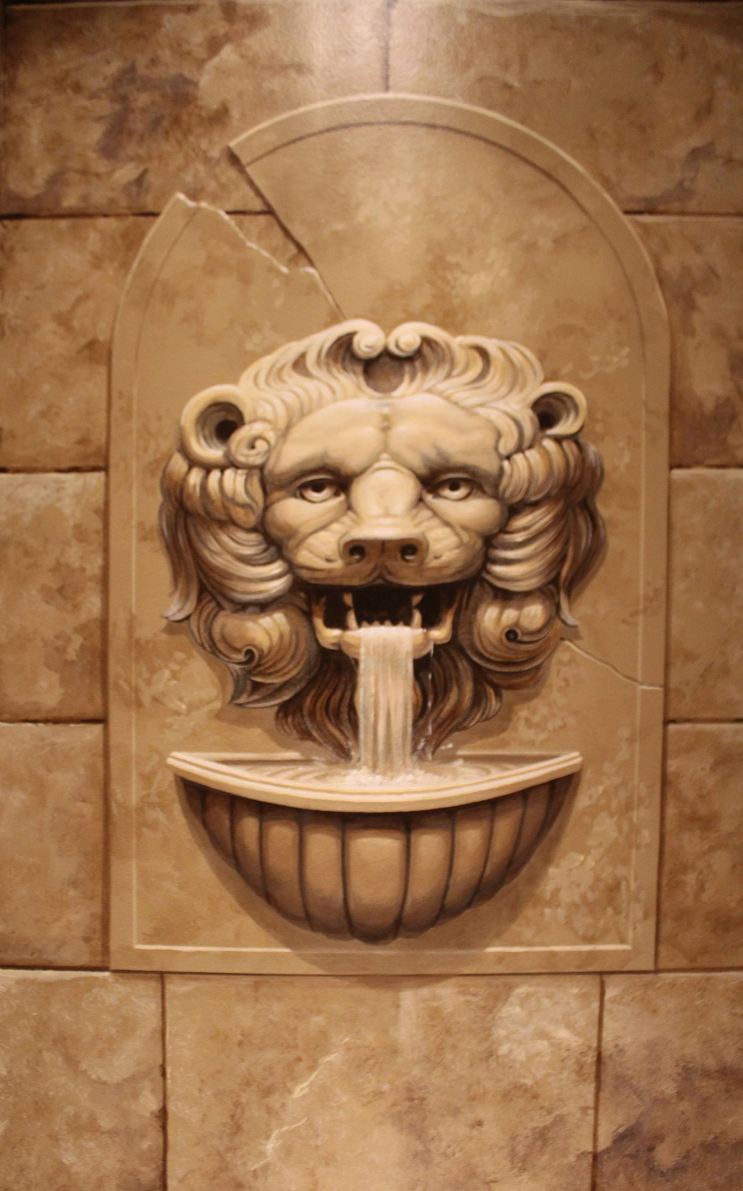 Detail from a "castle" themed bathroom