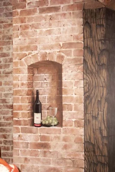 Trompe L'oeil Niche and faux brick