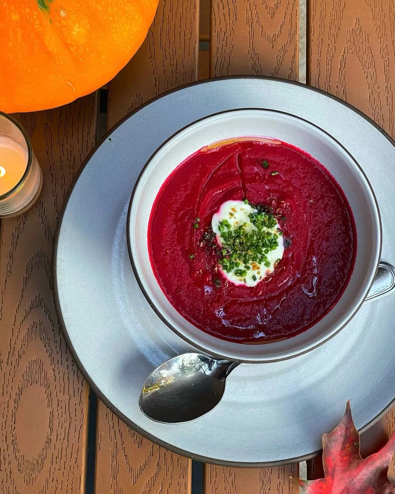 Fall is in the air, and so are our delicious new dishes! 🍂✨ Come warm your heart and tummy with our cozy Beet Soup topped with cr&egrave;me fra&icirc;che and a sprinkle of dukkah and our savory Lobster Mushrooms with a perfectly poached egg&mdash;pu