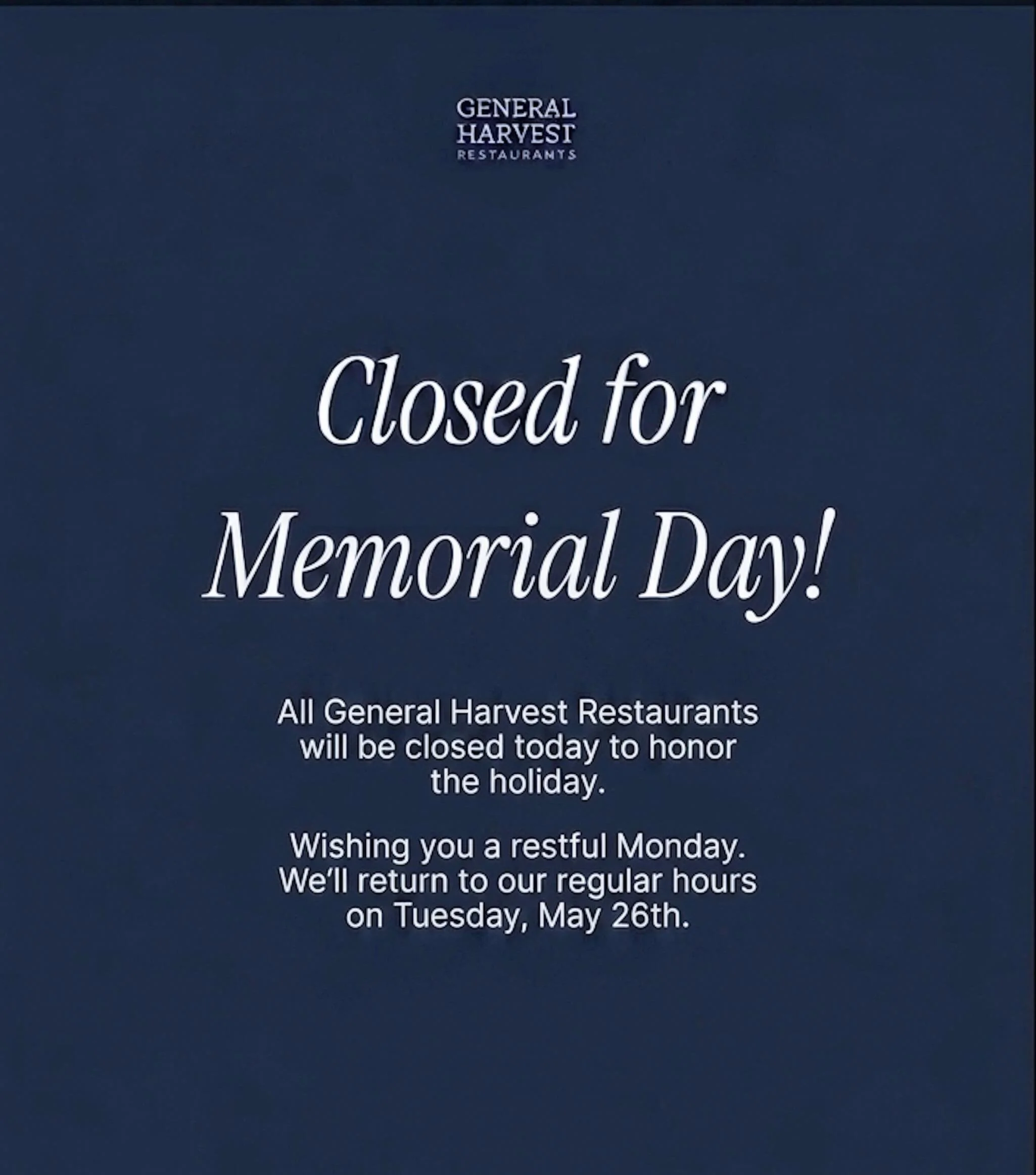 We will see you tomorrow!