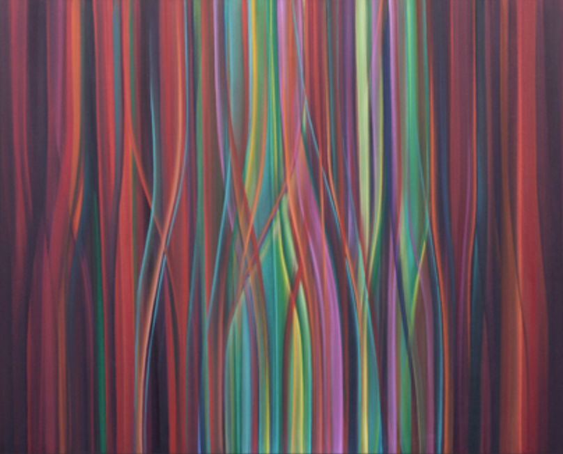 Nicole (Nix) Laemmle“I am an abstract painter. Being born to a family of clock-makers and weavers, my attention to precision and consciousness for color is embedded in me. From an early age on I found solice in color. It is the depth, the play and sensation of color, the infinite possibilities of color compositions and movement that intrigue me. I enjoy working with acrylic paint which enables me to paint layer over layer creating a back and forth between light and dark, creating visually kinetic works”