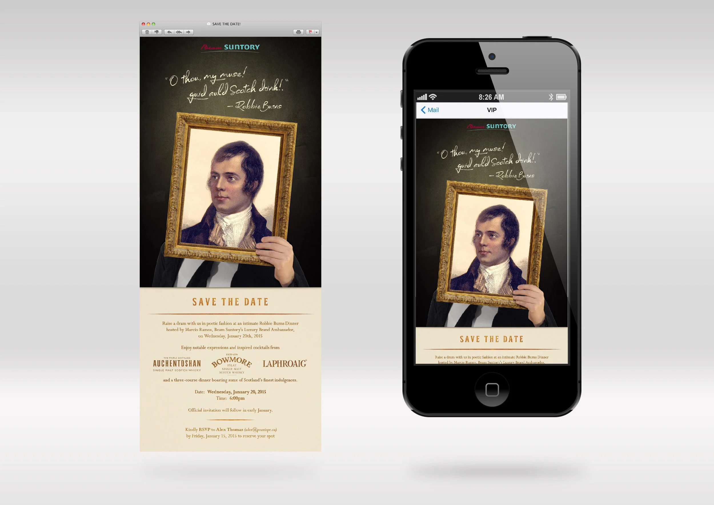 SAVE THE DATE Robbie Burns Dinner Email Campaign