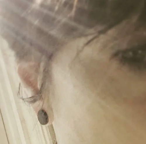 Diminutivo Series, Unisex "Unplugged" Oxidized Silver Stud Earrings | Plug-style stud hand-forged of scrap metal from my design process made as an expression of power, edge and inner counter-culture in a discreet modern format. 
