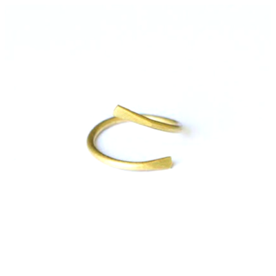 "Sumi-e" brass twist ring---my homage to the beauty, power and grace there is in moving about the planet in small but impactful ways. 