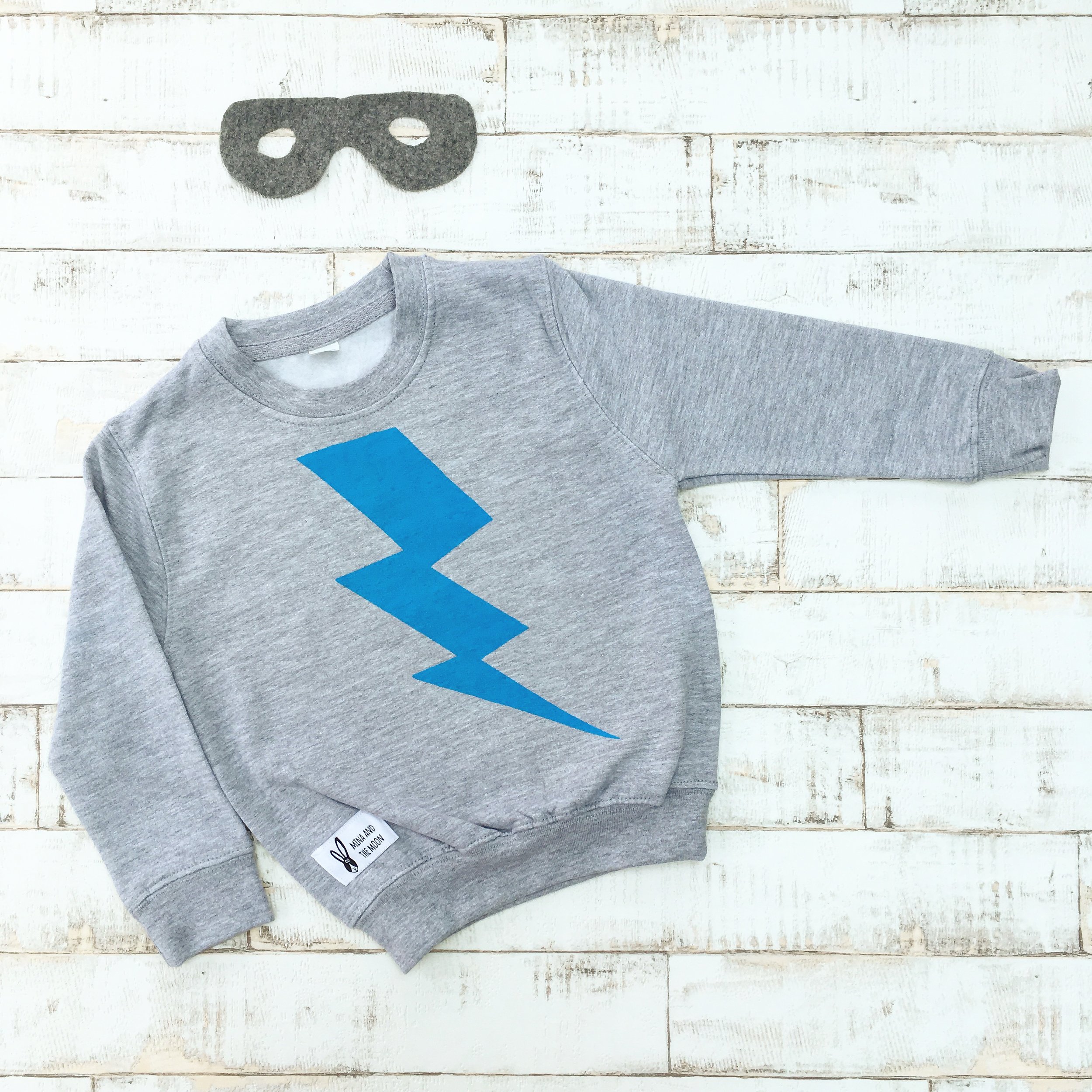 Clothing Unisex Kids Clothing Jumpers Neon Thunder Bolt Sweater 
