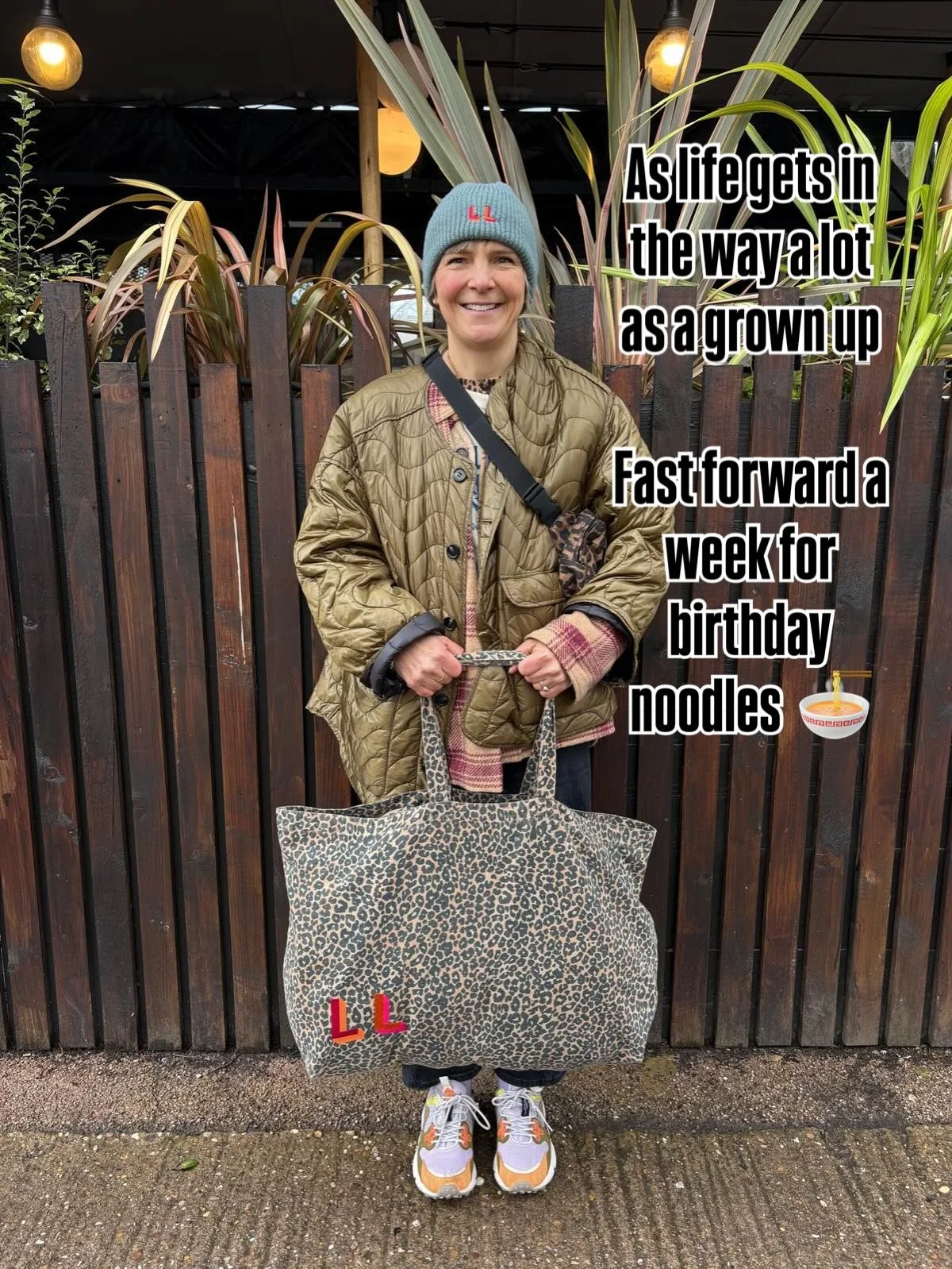 Delayed birthday lunch 🎂 

Leopard print tote bags essential for making the most of Worcester&rsquo;s pretty walls 

Check out the new bag range on my website and please give my post a like so the algorithm sends it to others who might like them too