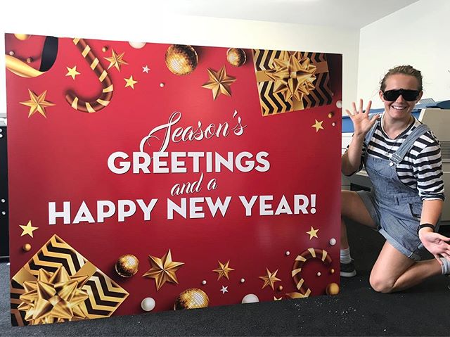 A fabulous festive corefulte on its way to brighten up a foyer 🎅👌 Let us know if you spot it! #mount #christmas #signage #jazzhands #CDP